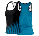 Camiseta pádel mujer tirantes sublimada modelo rayas