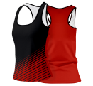 Camiseta pádel mujer tirantes sublimada modelo rayas