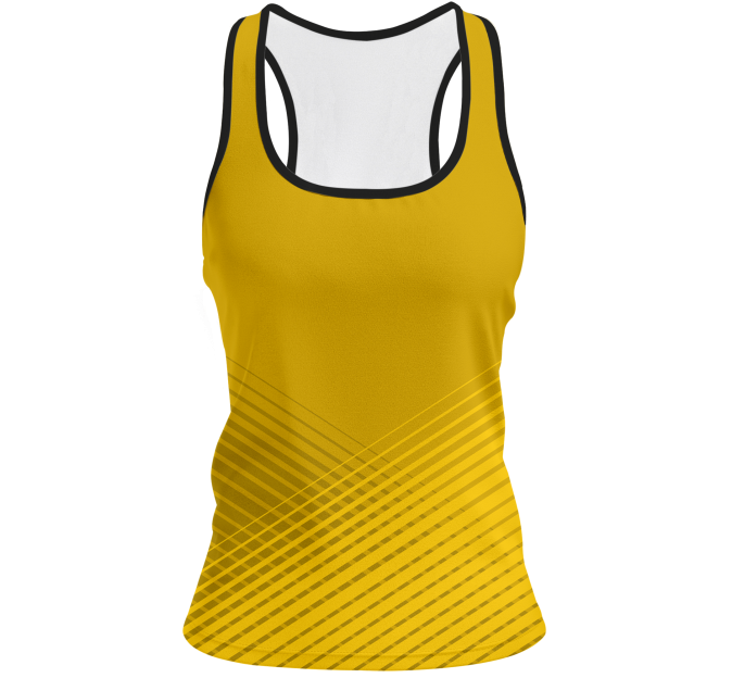 Camiseta pádel mujer tirantes sublimada modelo rayas