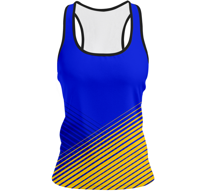 Camiseta pádel mujer tirantes sublimada modelo rayas