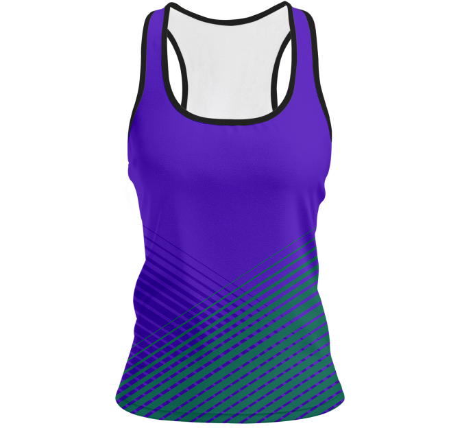 Camiseta pádel mujer tirantes sublimada modelo rayas