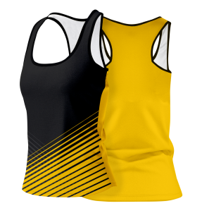 Camiseta pádel mujer tirantes sublimada modelo rayas