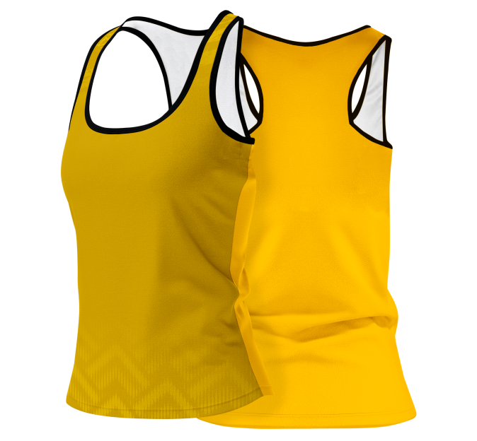 Camiseta pádel mujer tirantes sublimada modelo geométrico