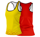 Camiseta pádel mujer tirantes sublimada modelo geométrico