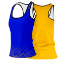 Camiseta pádel mujer tirantes sublimada modelo geométrico