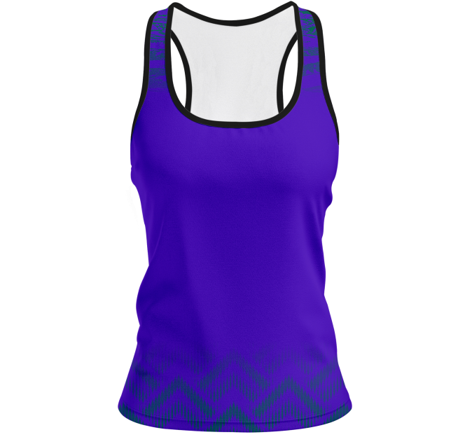 Camiseta pádel mujer tirantes sublimada modelo geométrico