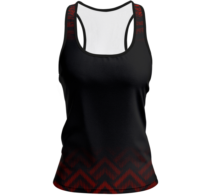 Camiseta pádel mujer tirantes sublimada modelo geométrico