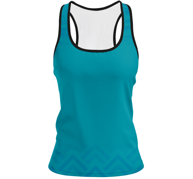 Camiseta pádel mujer tirantes sublimada modelo geométrico