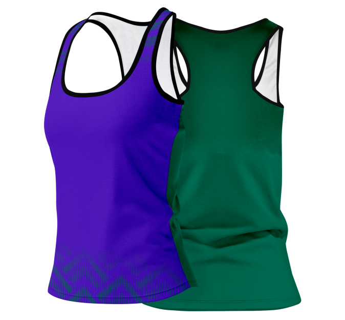 Camiseta pádel mujer tirantes sublimada modelo geométrico