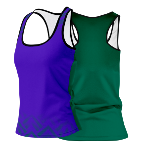 Camiseta pádel mujer tirantes sublimada modelo geométrico