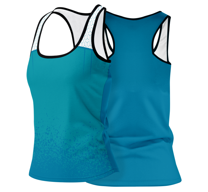 Camiseta pádel mujer tirantes sublimada modelo corte