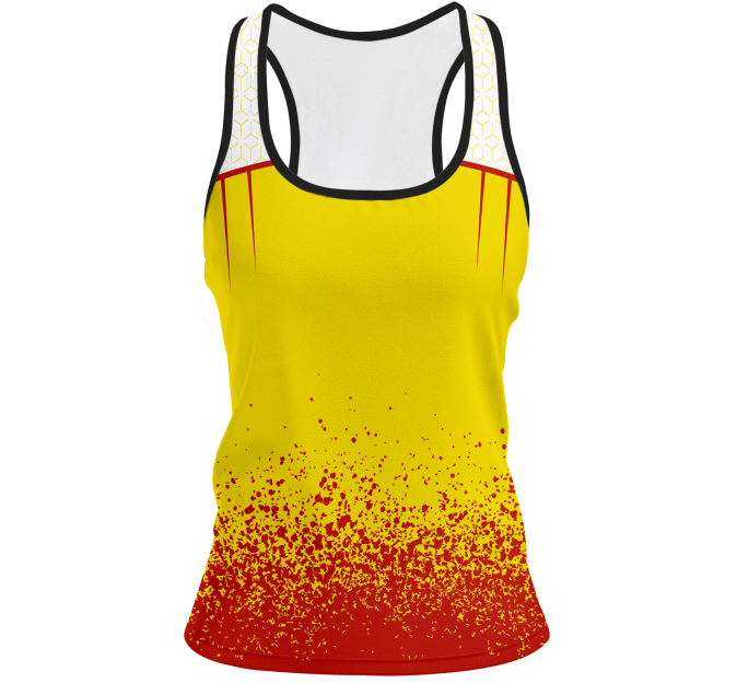 Camiseta pádel mujer tirantes sublimada modelo corte