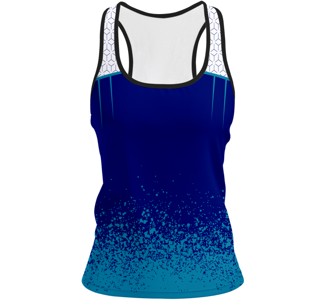 Camiseta pádel mujer tirantes sublimada modelo corte