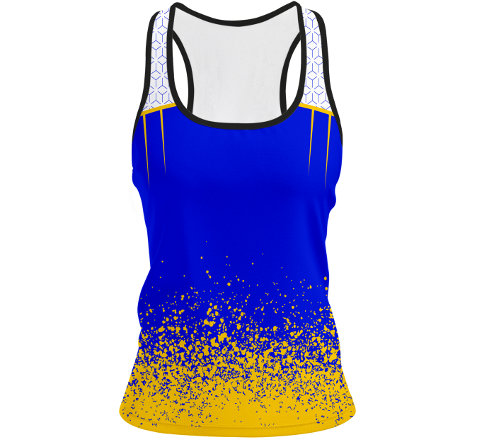 Camiseta pádel mujer tirantes sublimada modelo corte