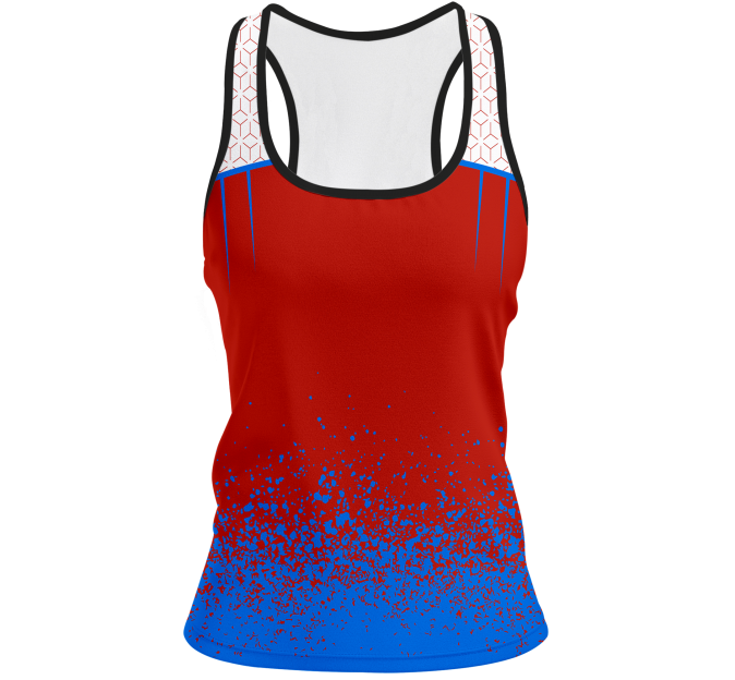 Camiseta pádel mujer tirantes sublimada modelo corte