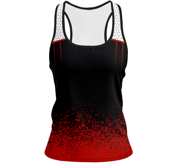 Camiseta pádel mujer tirantes sublimada modelo corte