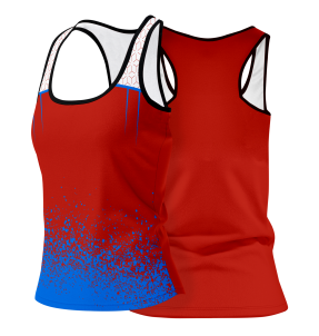 Camiseta pádel mujer tirantes sublimada modelo corte