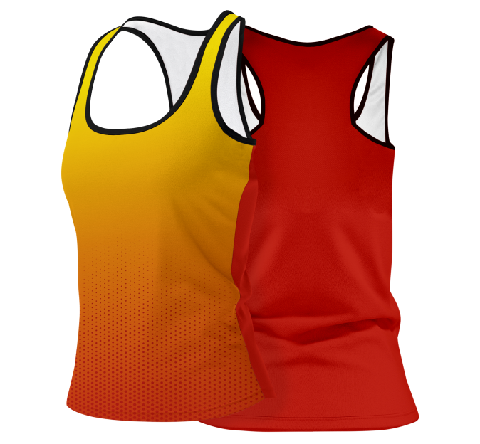 Camiseta pádel mujer tirantes sublimada modelo degradado