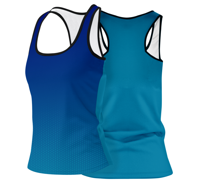 Camiseta pádel mujer tirantes sublimada modelo degradado