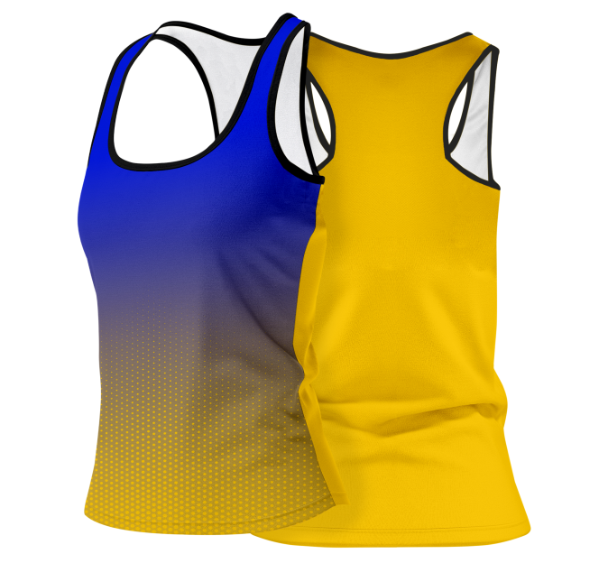 Camiseta pádel mujer tirantes sublimada modelo degradado