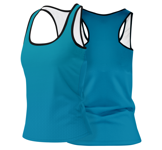 Camiseta pádel mujer tirantes sublimada modelo degradado