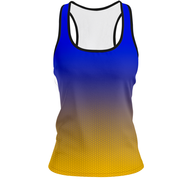 Camiseta pádel mujer tirantes sublimada modelo degradado