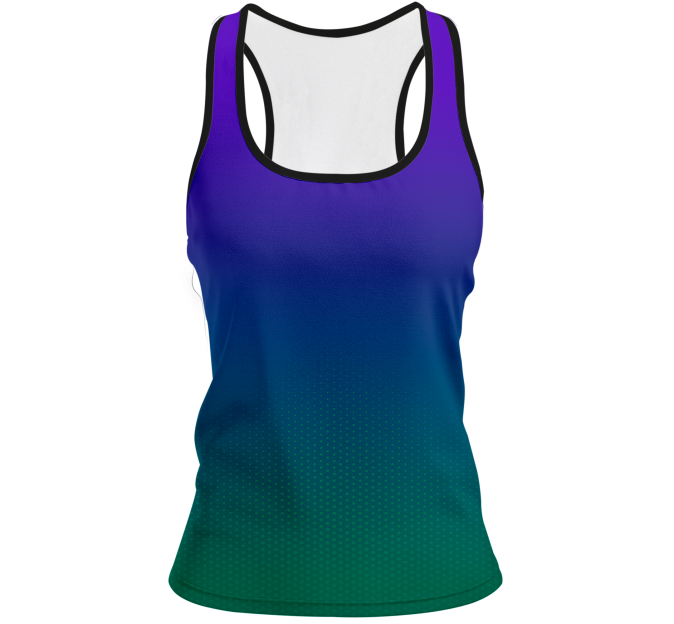 Camiseta pádel mujer tirantes sublimada modelo degradado