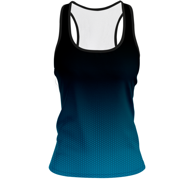 Camiseta pádel mujer tirantes sublimada modelo degradado