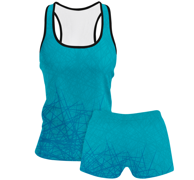 Conjunto voley mujer tirantes sublimado modelo líneas