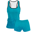 Conjunto voley mujer tirantes sublimado modelo líneas
