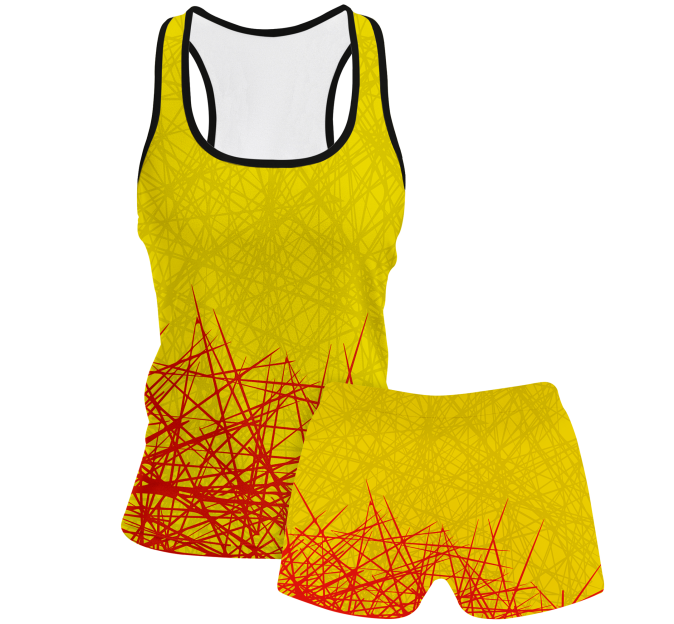 Conjunto voley mujer tirantes sublimado modelo líneas