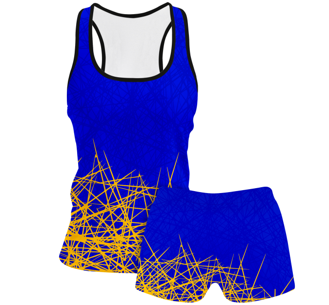 Conjunto voley mujer tirantes sublimado modelo líneas