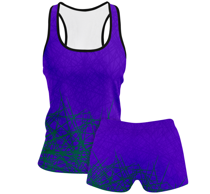 Conjunto voley mujer tirantes sublimado modelo líneas