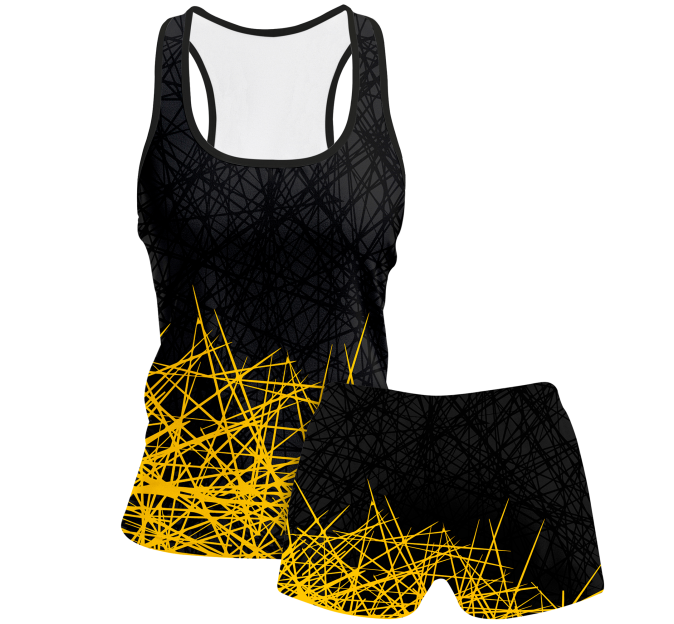Conjunto voley mujer tirantes sublimado modelo líneas