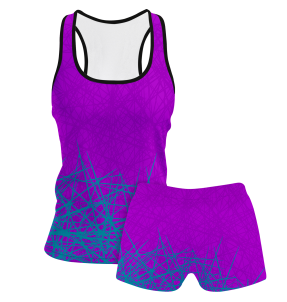 Conjunto voley mujer tirantes sublimado modelo líneas