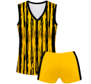 Conjunto voley mujer sin mangas sublimado modelo rayado