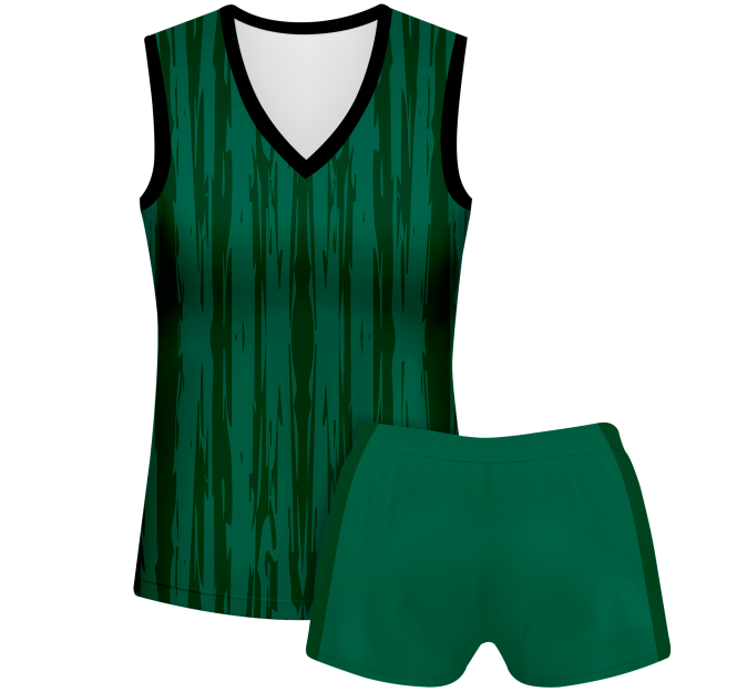 Conjunto voley mujer sin mangas sublimado modelo rayado