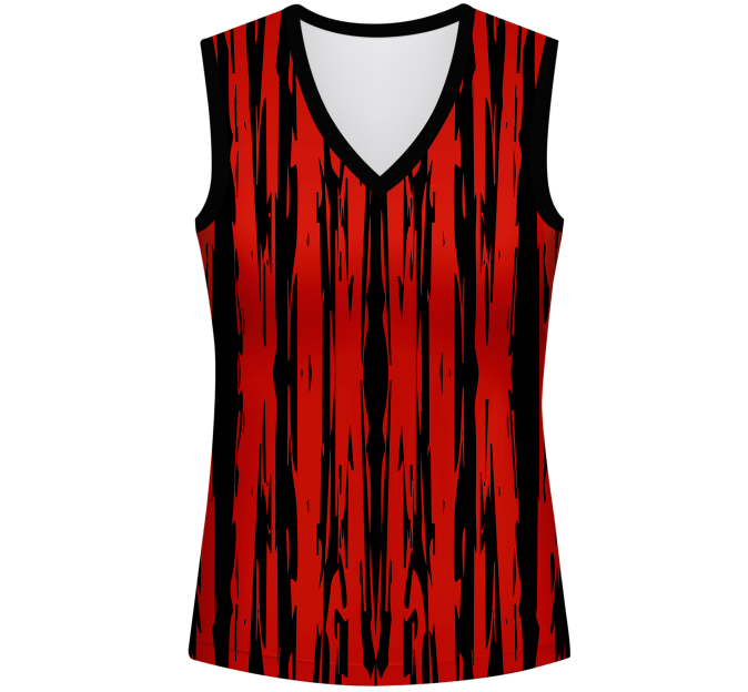 Conjunto voley mujer sin mangas sublimado modelo rayado