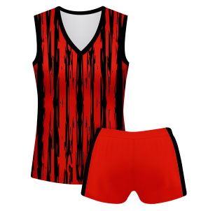 Conjunto voley mujer sin mangas sublimado modelo rayado