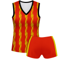 Conjunto voley mujer sin mangas sublimado modelo bandas