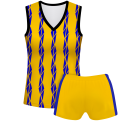 Conjunto voley mujer sin mangas sublimado modelo bandas