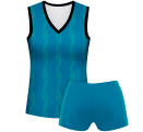 Conjunto voley mujer sin mangas sublimado modelo bandas