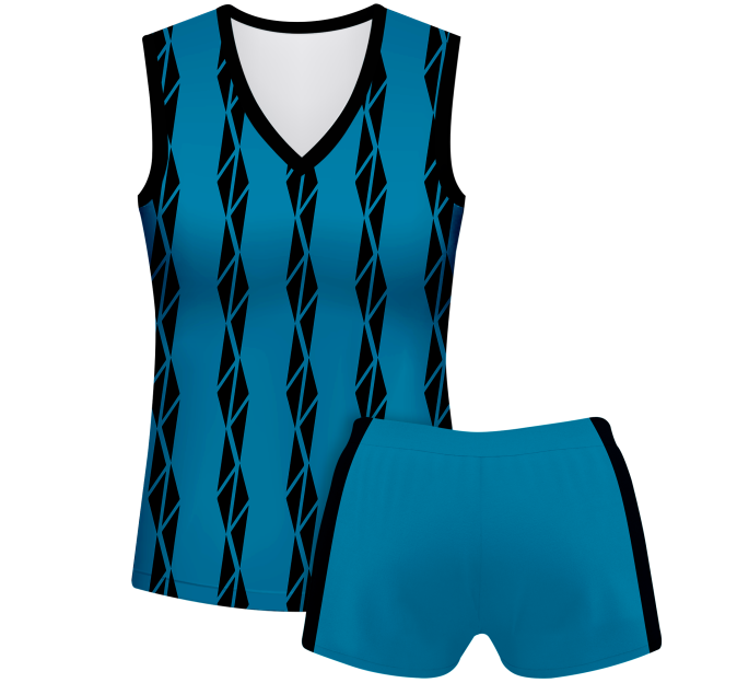 Conjunto voley mujer sin mangas sublimado modelo bandas