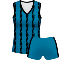 Conjunto voley mujer sin mangas sublimado modelo bandas