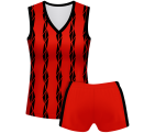 Conjunto voley mujer sin mangas sublimado modelo bandas