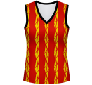 Conjunto voley mujer sin mangas sublimado modelo bandas
