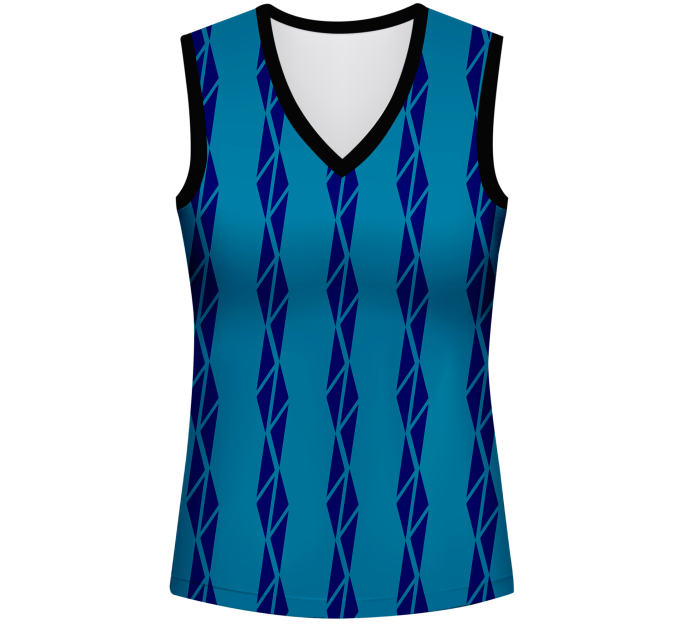 Conjunto voley mujer sin mangas sublimado modelo bandas