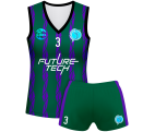 Conjunto voley mujer sin mangas sublimado modelo bandas