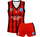 Conjunto voley mujer sin mangas sublimado modelo bandas