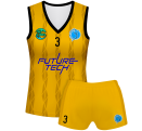 Conjunto voley mujer sin mangas sublimado modelo bandas